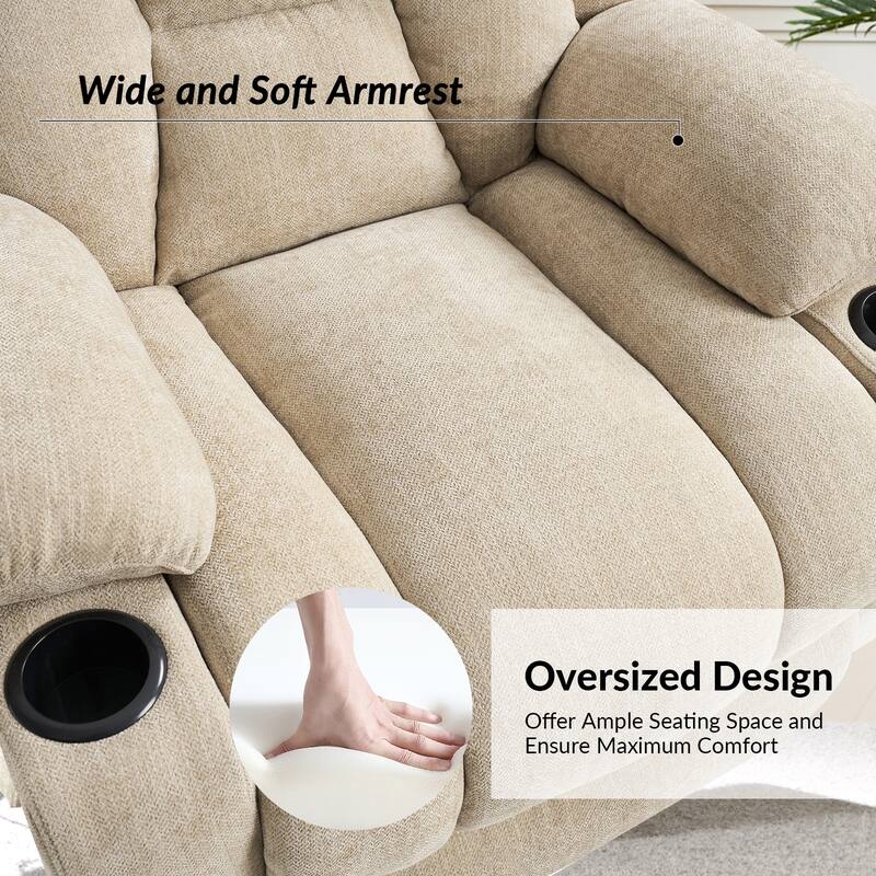 Rupert Modern Power Lift Assist Oversized Massage Recliner set of 2 by HULALA HOME
