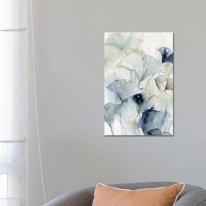 iCanvas "Indigo Gingko I" by Carol Robinson Canvas Print - 26x18x1.5