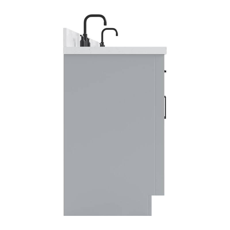 Ariel T072DCQRVO Hepburn 72" Free Standing Double Basin Vanity Set