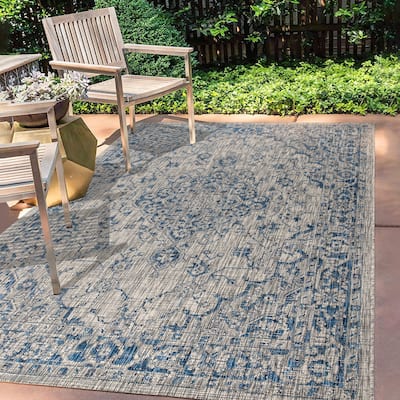 JONATHAN Y Palazzo Boho Medallion Textured Weave Indoor/Outdoor Area Rug