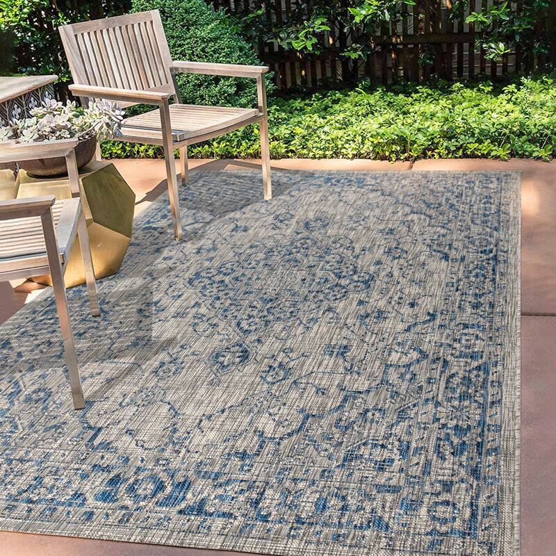 JONATHAN Y Palazzo Boho Medallion Textured Weave Indoor/Outdoor Area Rug