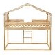 preview thumbnail 7 of 26, Twin over Twin Pine Bunk Bed with Tent