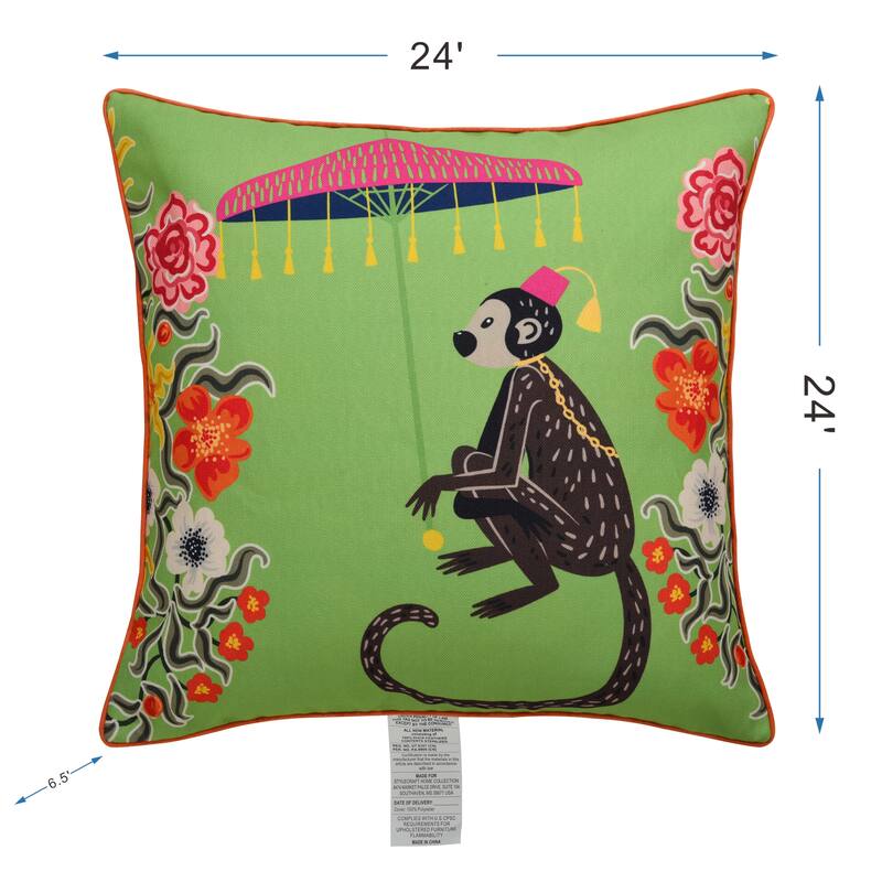 StyleCraft Maharaja Monkey Right Side Throw Pillow