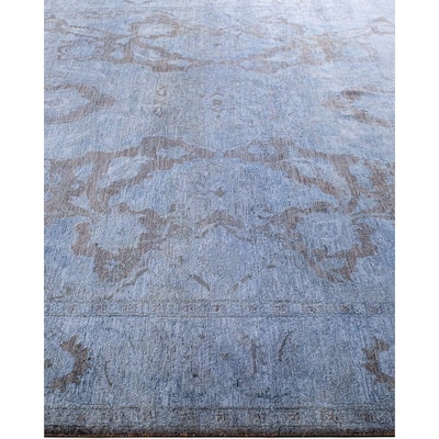 Vibrance, One-of-a-Kind Hand-Knotted Area Rug - Gray, 8' 0" x 10' 0" - 8' 0" x 10' 0"
