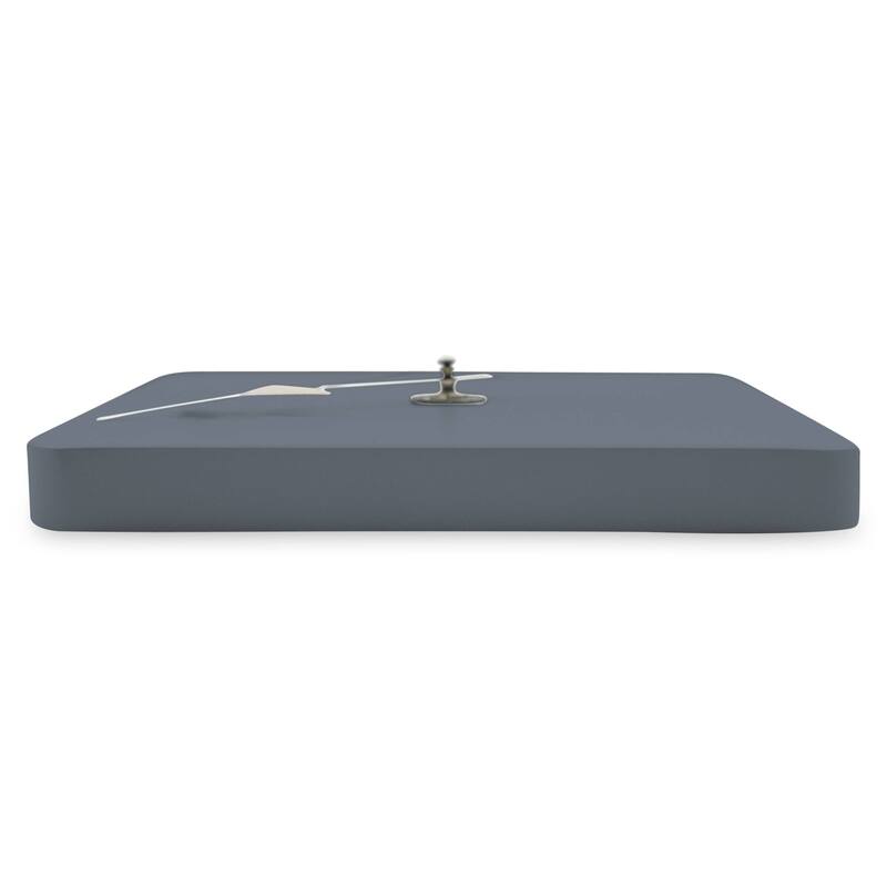 Manchester Minimalist Square Silent Modern Wall Clock in MDF with Silent Non-Ticking Design and Aluminum Hands for Home Office