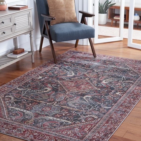 SAFAVIEH Tucson Machine Washable Slip Resistant Irlinda Oriental Rug