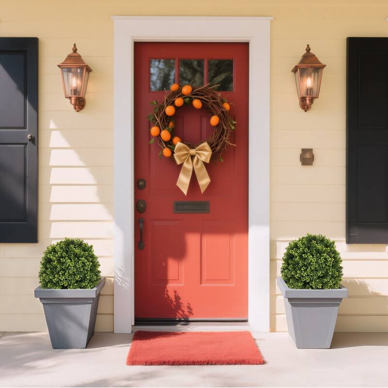 55cm Artificial Topiary Boxwood Ball Trees for Outdoor Front Porch