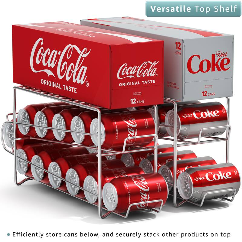 Sorbus Soda Can Rack Beverage Dispenser Holds 24 Standard Cans 2 Pack/ 12 Cans 1 Pack