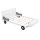 preview thumbnail 3 of 7, White Full Size Pine Wood Car Platform Bed with Storage