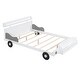 preview thumbnail 3 of 7, White Pine Wood Car Platform Bed with Storage Shelves, Strong Construction