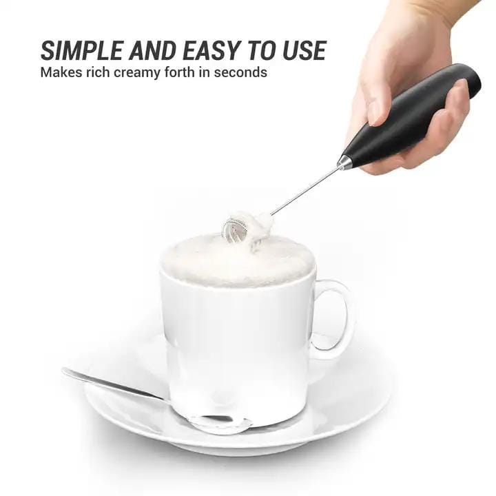 Elementi Hand Frother for Coffee - Matcha Whisk Electric Milk Frother -  Electric Whisker for Mixing - Coffee Whisk Frother - Drink Mixer Handheld 