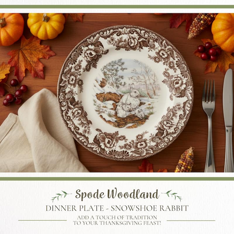 Spode Woodland Dinner Plate Animal Motifs