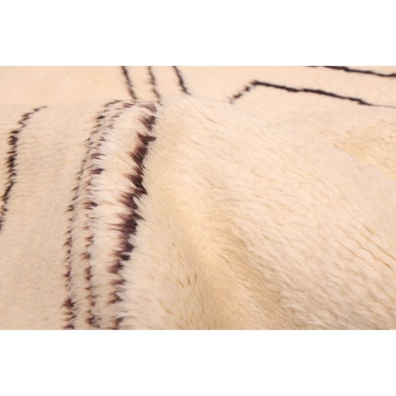 ECARPETGALLERY Hand-knotted Pak Finest Marrakesh Cream Wool Rug - 5'11 x 7'10