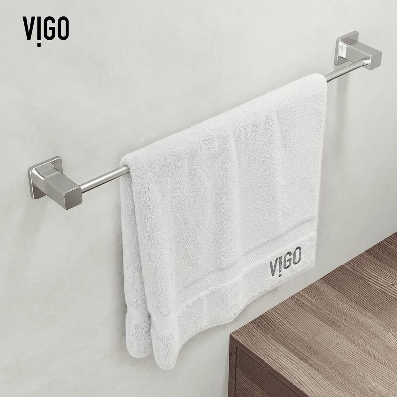 VIGO Meridian 3-Piece Bathroom Hardware Accessory Set with 24 in. Towel Bar, Toilet Paper Holder, Hand Towel Holder
