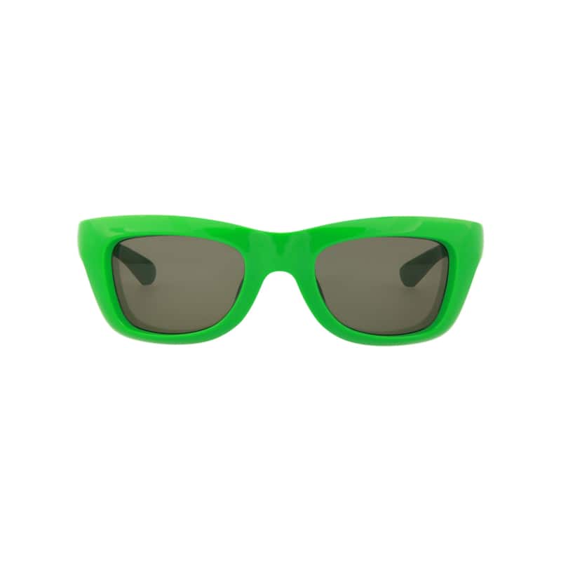 Bottega Veneta Square-Frame Injection Sunglasses - Green Green Green - Green - Green Lens