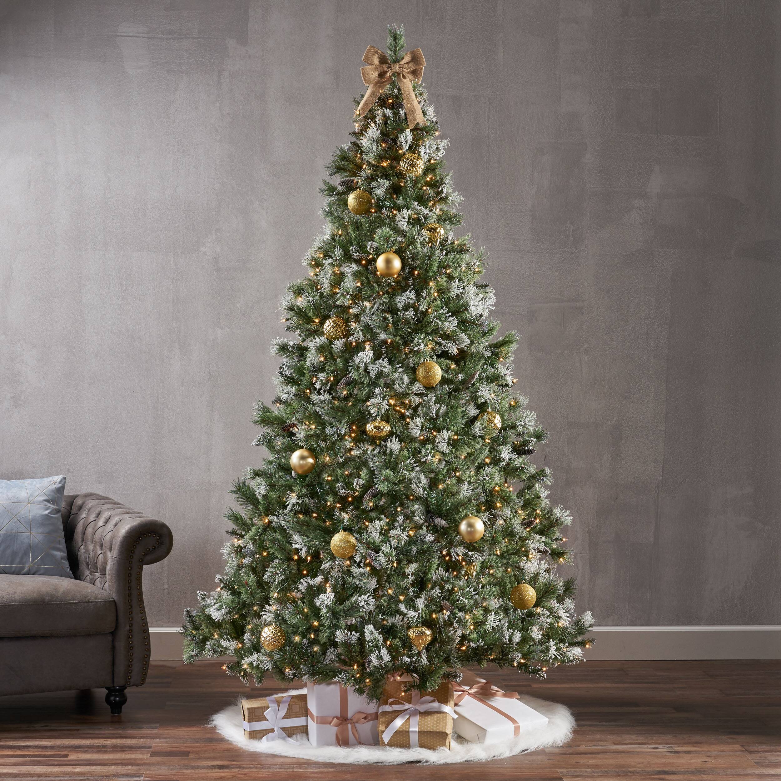 7.5ft Spruce PreLit or Unlit Artificial Christmas Tree with Snow