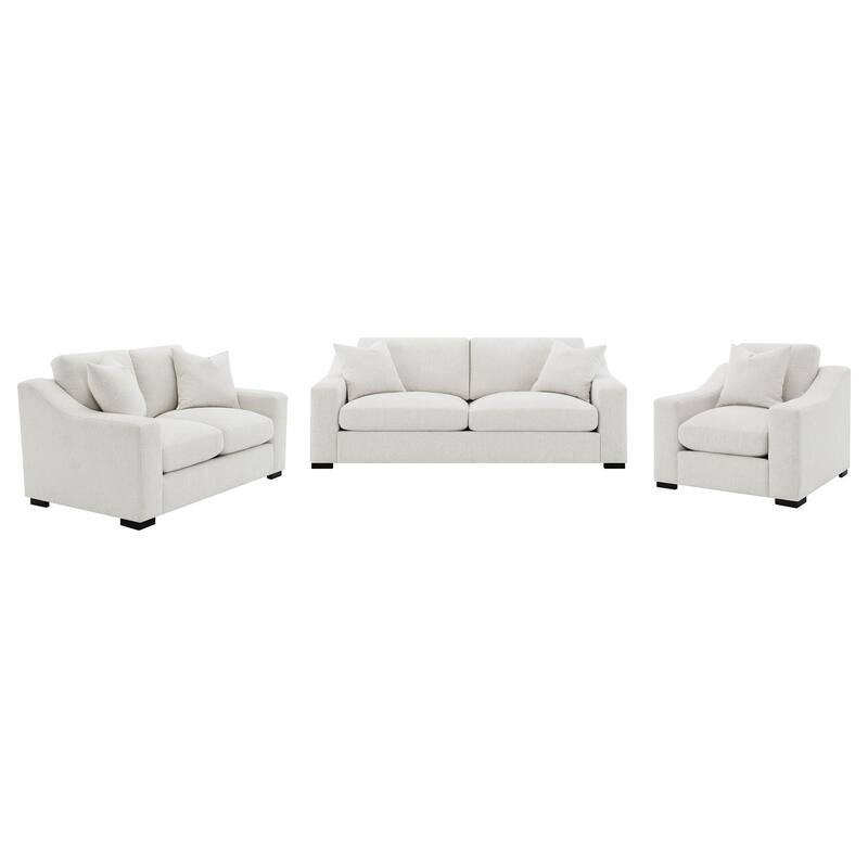 Ashlyn Upholstered Sloped Arm Sofa Set