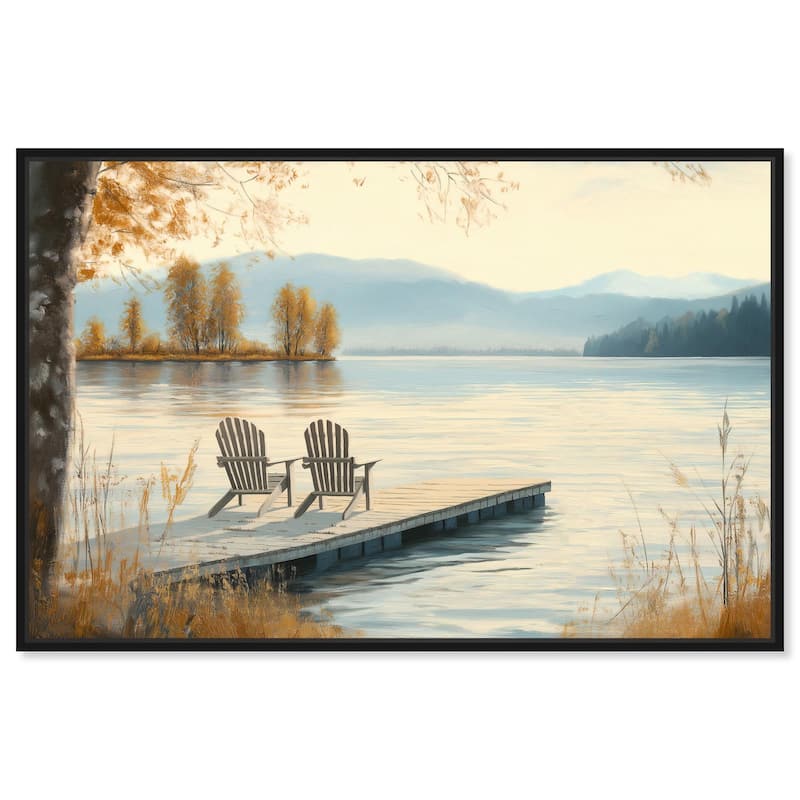 Lake of Dreams Canvas by Art Remedy - 45" x 30" - Black