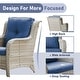 preview thumbnail 68 of 89, Outdoor Wicker High Back Club Chair with Cushions (Set of 2)