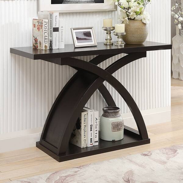 Furniture Of America Moa Contemporary Wood Sofa Table Overstock 20853078 Espresso
