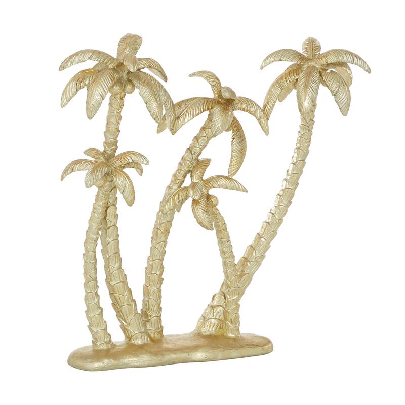 Gold Polyresin Palm Tree Decorative Sculpture