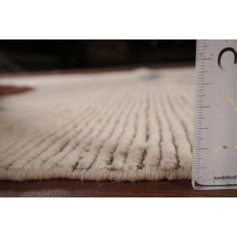 All-Over Trellis Moroccan Oriental Area Rug Hand-Knotted Wool Carpet - 5'0"x 8'5"