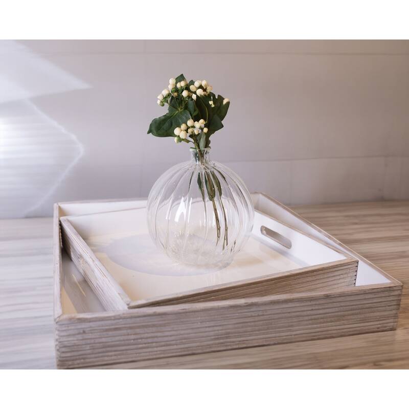 Swirl Glass Tabletop Vase - 5.5" - Clear
