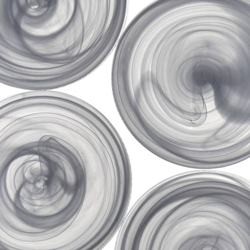 NUAGE Graphite 12 pcs. Glass Dinner Plate Set