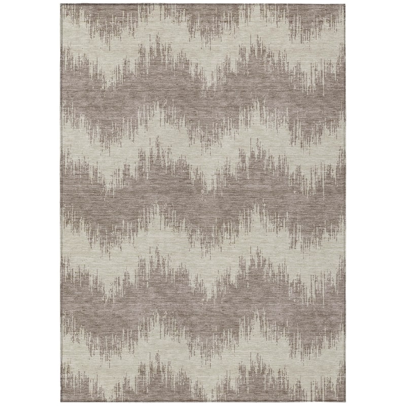 HomeRoots Chevron Transitional Rectangle Outdoor Rug