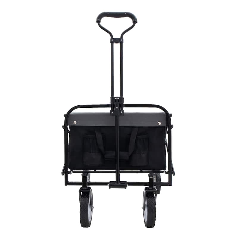 Collapsible Foldable Wagon Cart with Strapping System & 360 lb Capacity