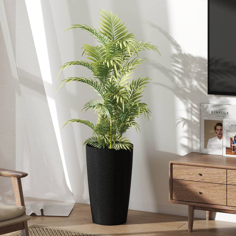 Costway 21" Tall Plastic Planters Set of 2 with Optional Drainage - See Details
