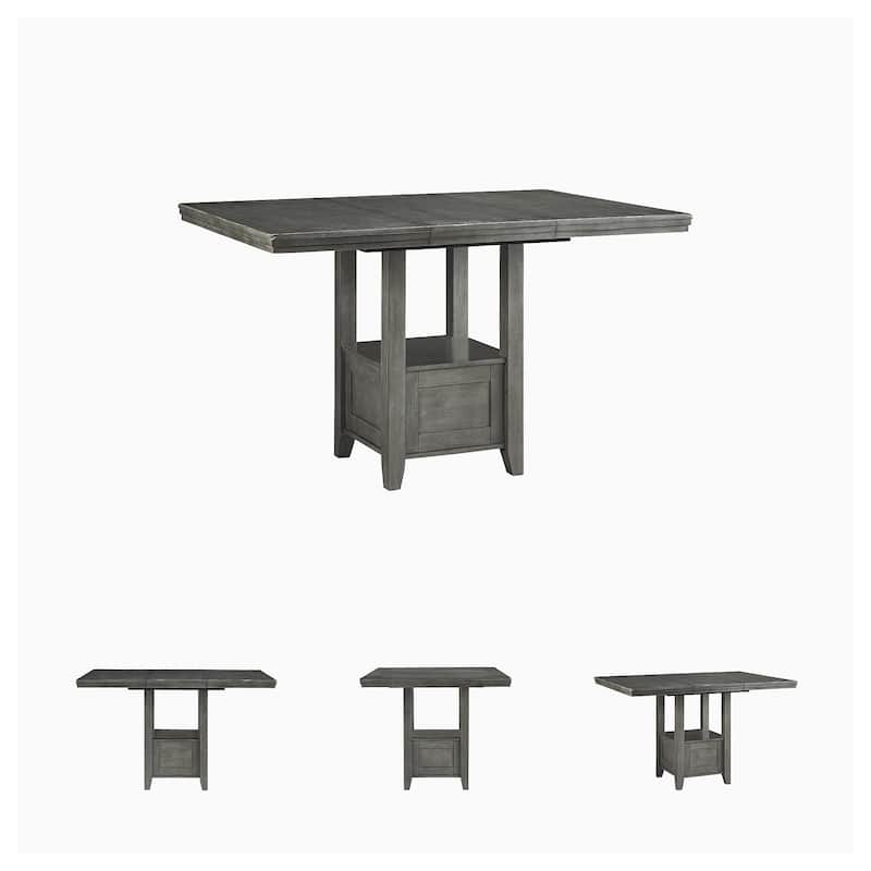 Hallanden Rustic Gray Rectangular Dining Room Counter Height Extension Table - 43"W x 60"D x 36"H