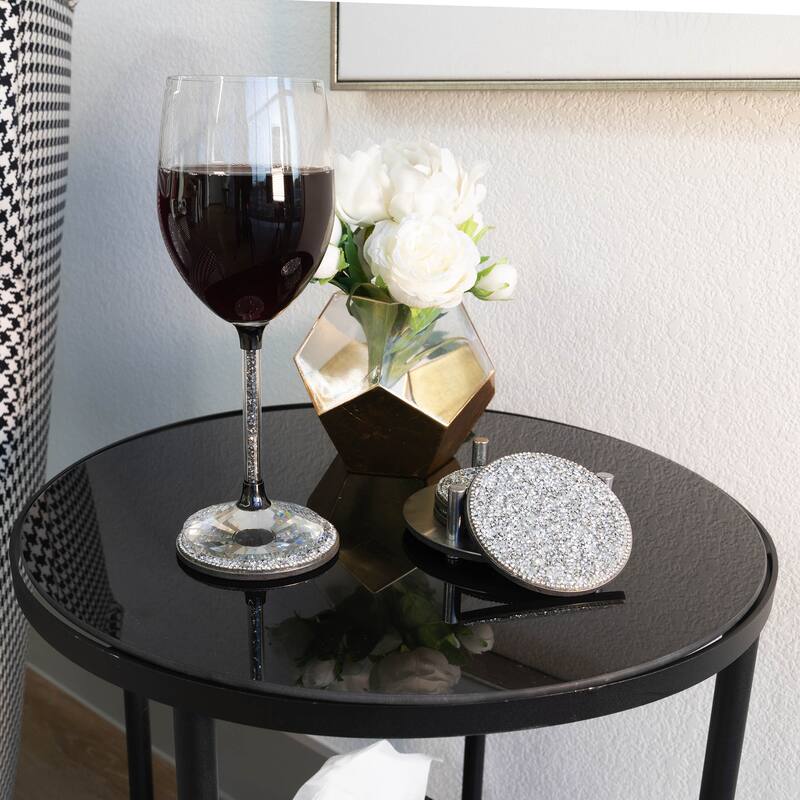 Sparkles Home Luminous Rhinestone Coaster Set