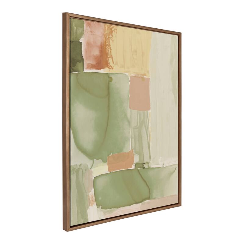 Kate and Laurel Sylvie United Colors IV Framed Canvas by Amy Lighthall - 28x38 - Gold