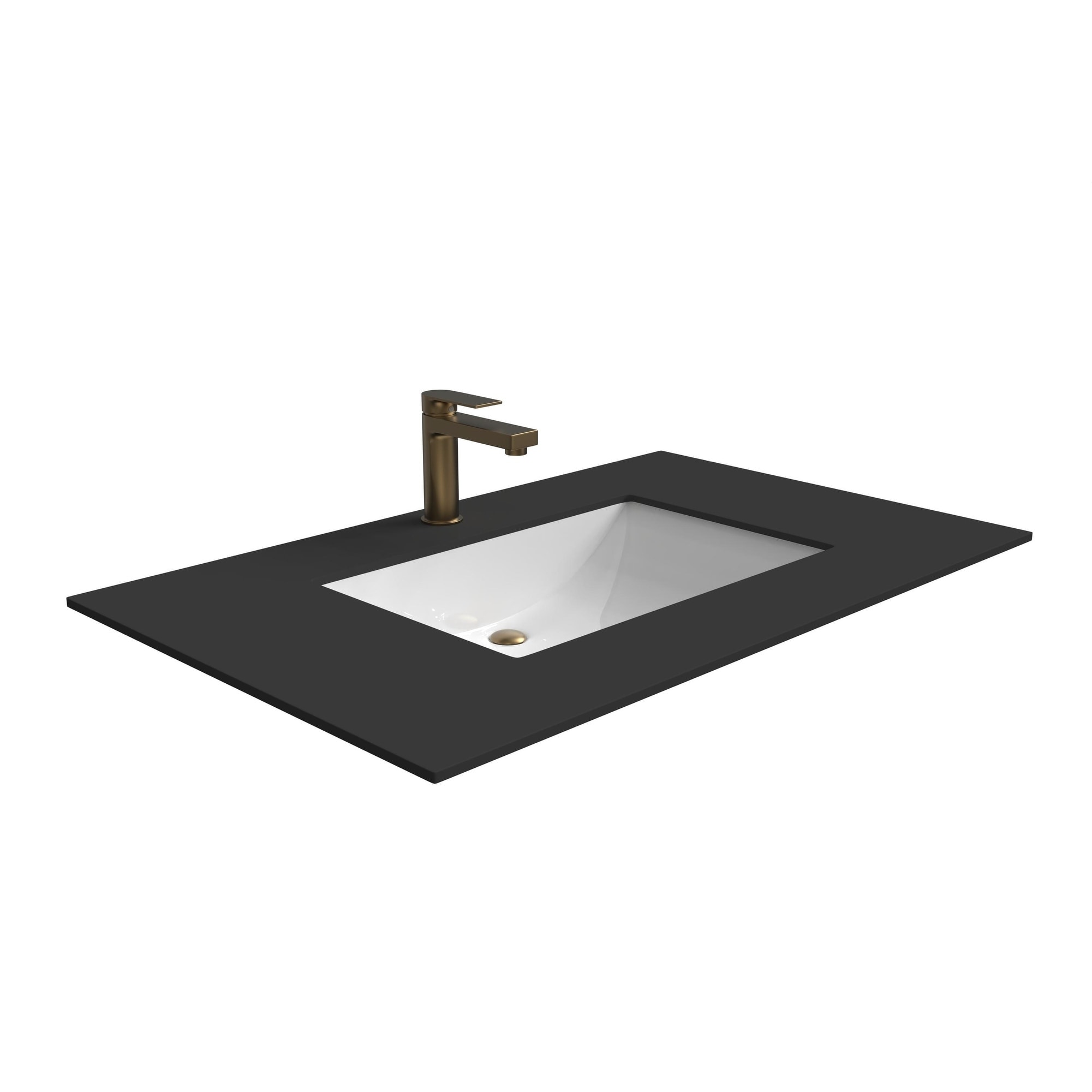 Monica 36 inch Porcelain Vanity Top with Overflow