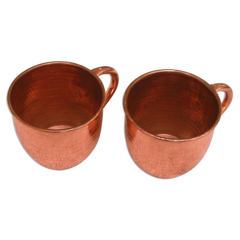 Novica Handmade Warm Glow Copper Mugs (Pair)