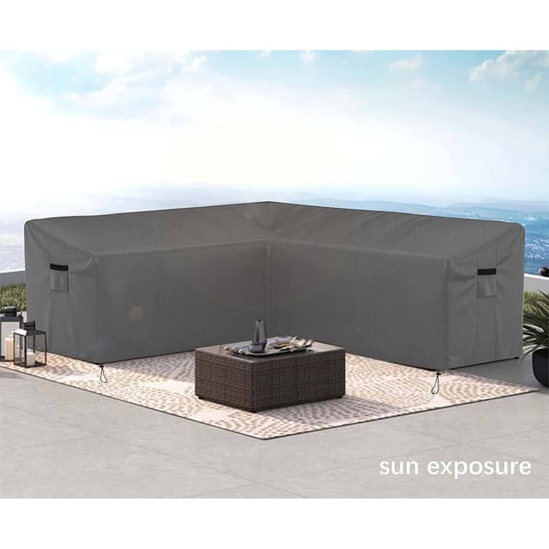 Patio V-Shaped Outdoor Sectional Cover, 85" X 85" Waterproof
