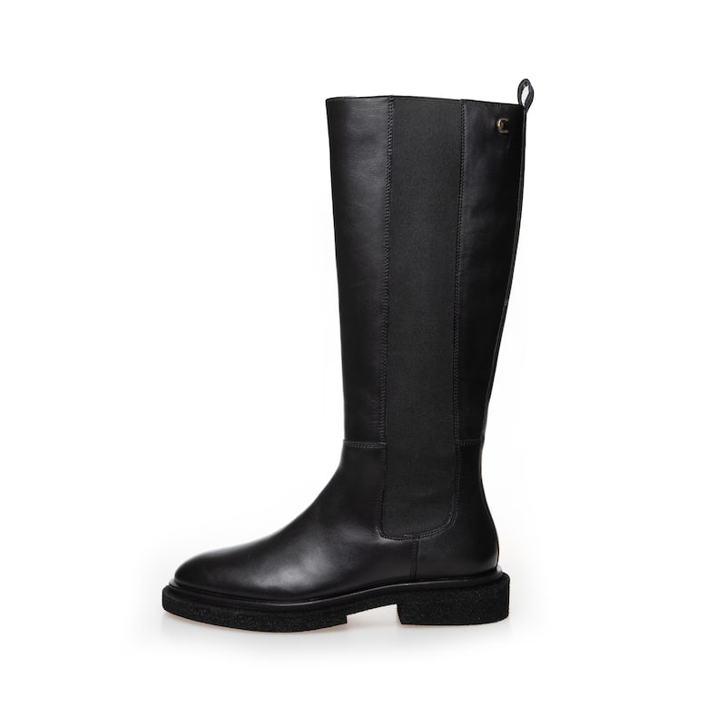 Copenhagen Knee-High Leather Boot - Black - 39