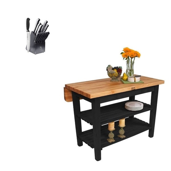 John Boos KIB01 48x32 Butcher Block & Henckels Knife Set
