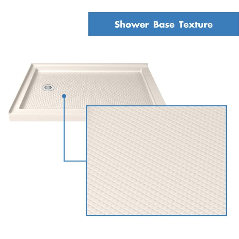 DreamLine SlimLine 36 in. D x 36 in. W x 2 3/4 in. H Double Threshold Shower Base - 36" x 36"