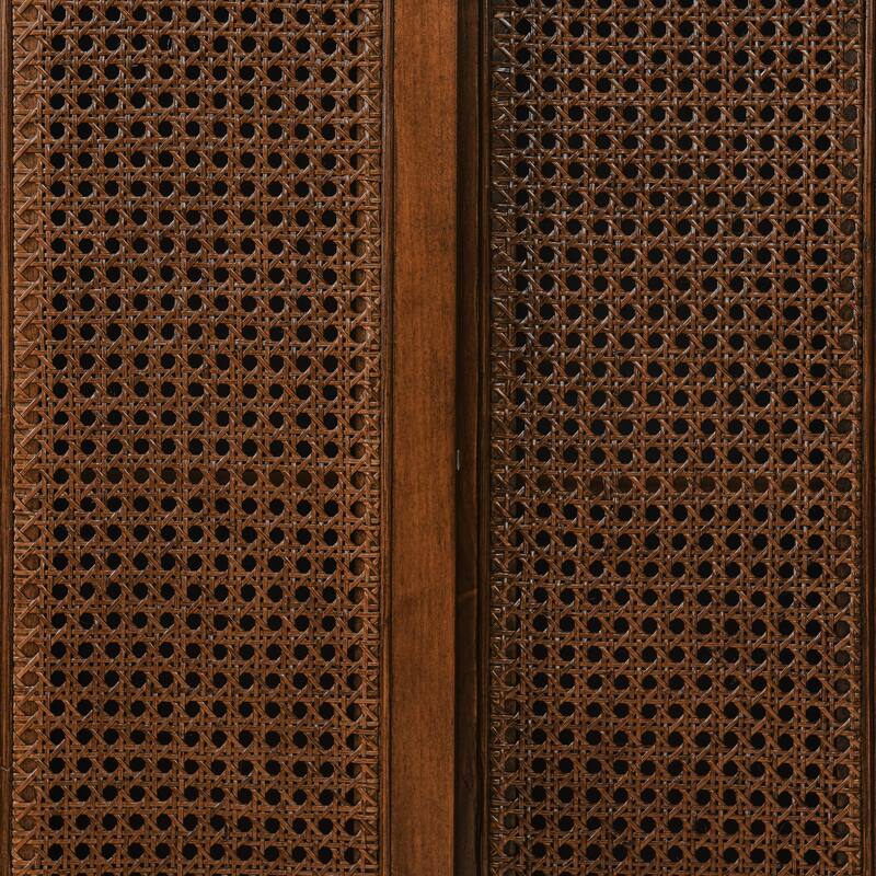 Rustic Rattan Sideboard Buffet Storage Cabinet Entryway Side Cabinet
