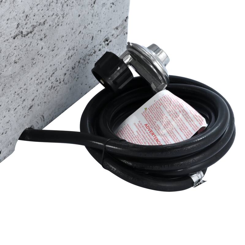 41.9" Outdoor Rectangular Propane Fire Pit 40000 BTU, Heater with Stainless Steel Burner and Free Lava Rocks, Waterproof Cover