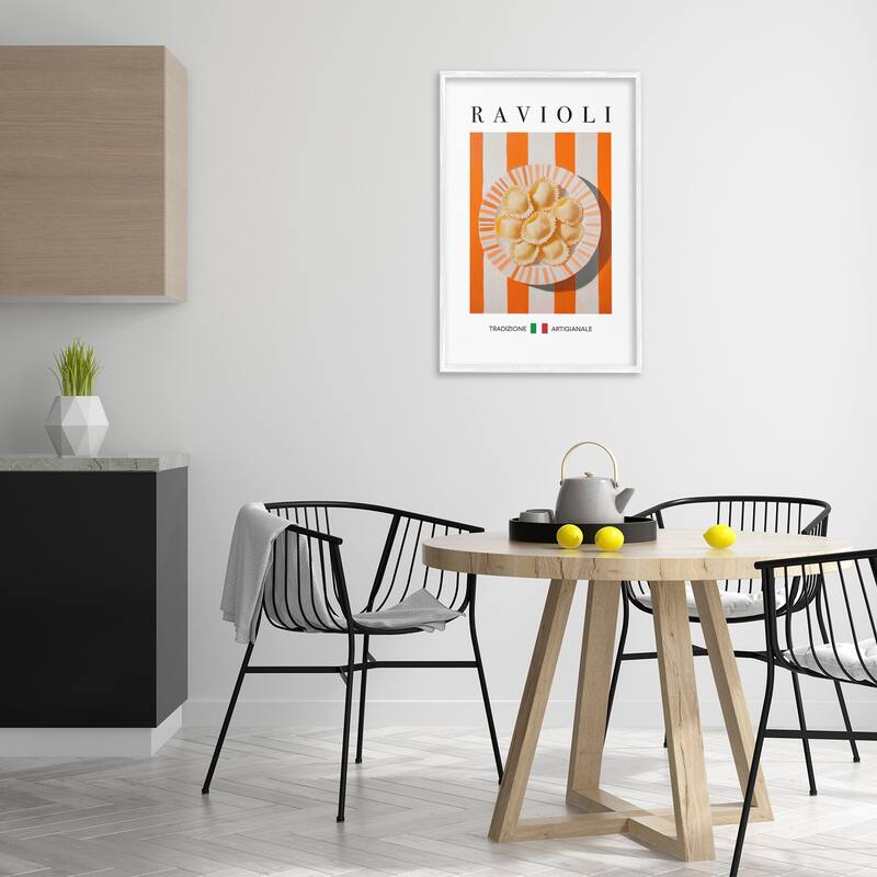 Stupell Traditional Ravioli Pasta Framed Giclee Art Design By Andreas Magnusson