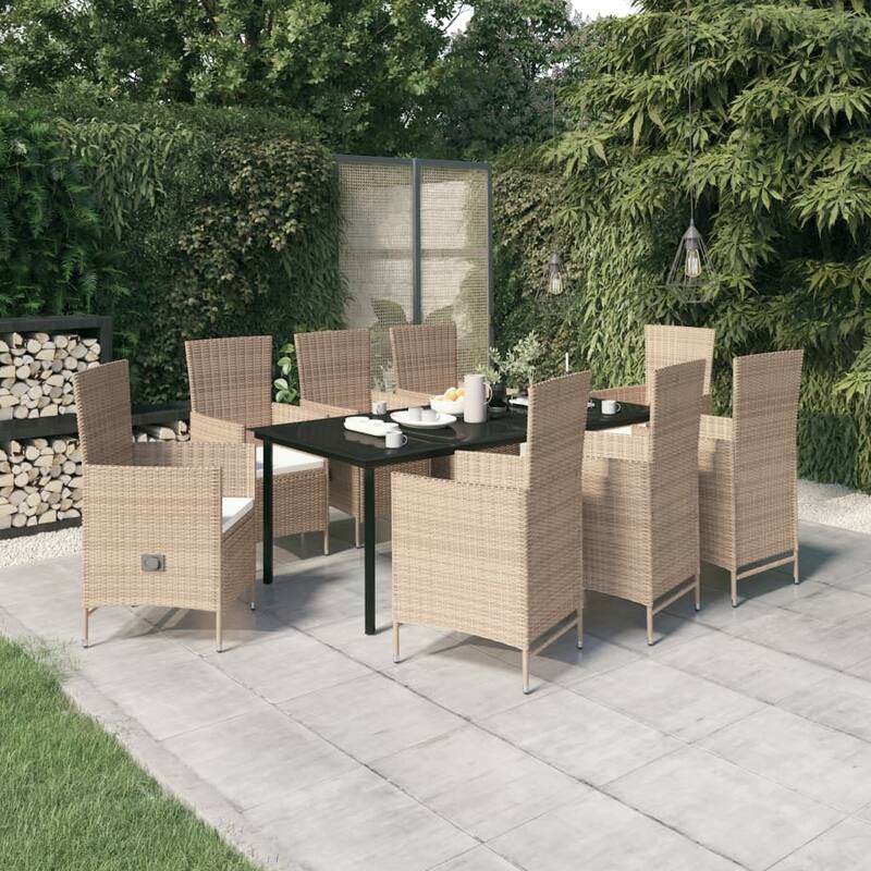 vidaXL Patio Dining Set 3/5/7 Piece Multi Colors 31.5"/55.1" Table Length
