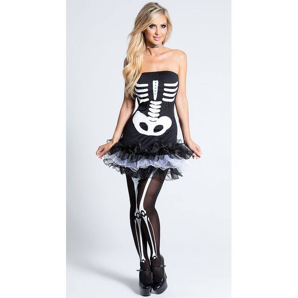 Shop Fever Skeleton Tutu Dress Black White Overstock 18009695