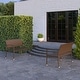 preview thumbnail 6 of 4, Miles Patio Bench In Mocha Wicker