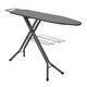 preview thumbnail 9 of 12, Household Essentials Deluxe 4-Leg Matte Black Ironing Board with Mesh Steel Top and Heat-Resistant Cover Grey