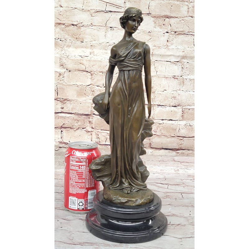 Greek Bronze Marble Art Goddess Wisdom Athena Statue Sculpture Mythology Figure