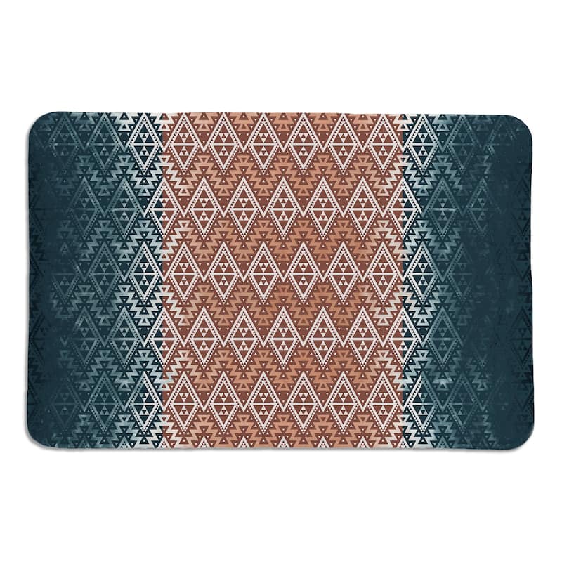 Laural Home Canyon Dark Cyan Green Memory Foam Rug