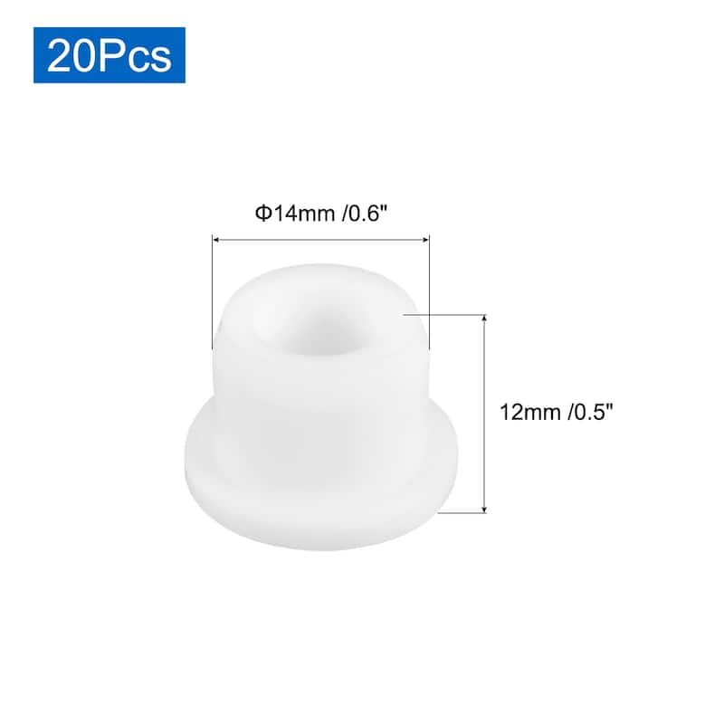 20PCS Silicone Plugs, Salt Shakers Hollow Stopper for Flower Pot, White - White - 14mm